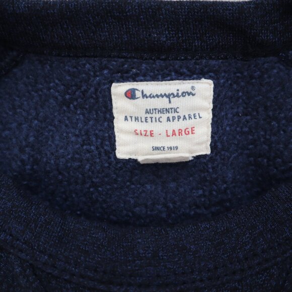 Champion Navy Blue Crewneck Sweatshirt | L - Picture 3 of 5